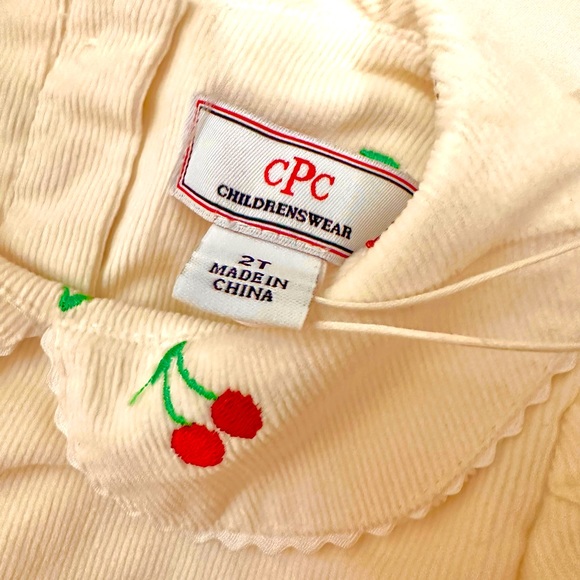 Juniper Puff Sleeve Bubble Size 2T, NWT, Cannoli Cream with Cherries-Excel Cond - Picture 6 of 9